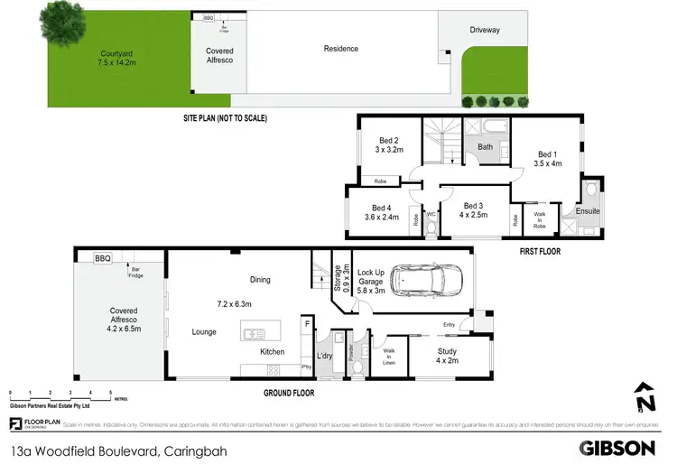 Floorplan of Homely semi-detached listing, 13A Woodfield Boulevarde, Caringbah NSW 2229