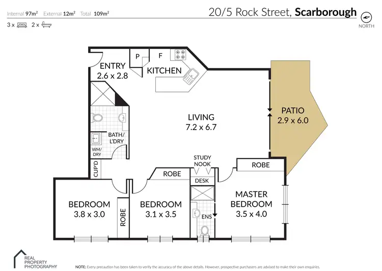 Floorplan of Homely apartment listing, 20/5 Rock Street, Scarborough QLD 4020