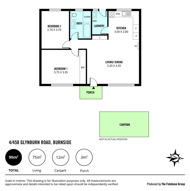 Floorplan of Homely unit listing, 4/458 Glynburn Road, Burnside SA 5066