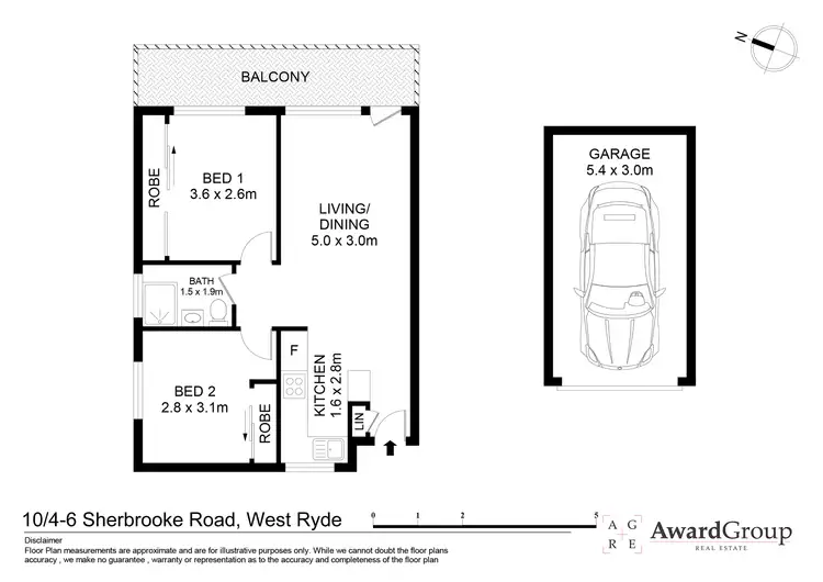 Floorplan of Homely unit listing, 10/4-6 Sherbrooke Road, West Ryde NSW 2114