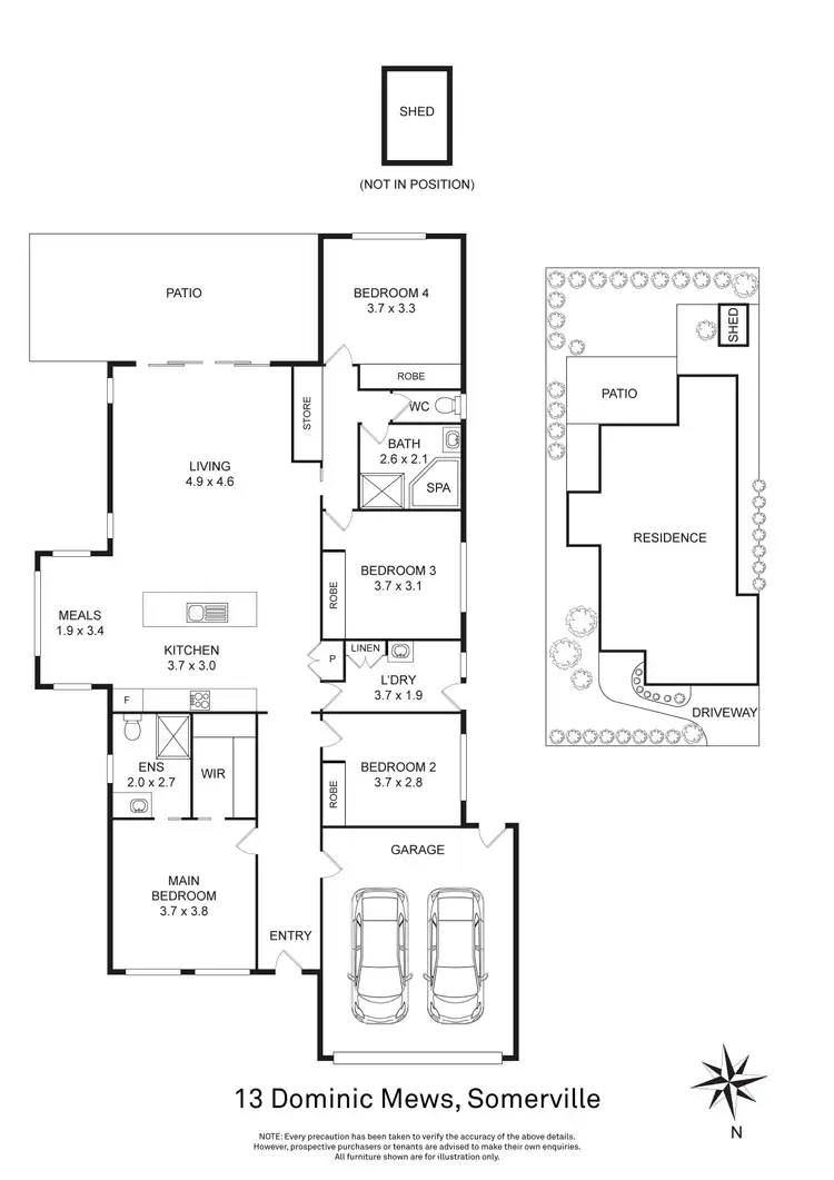 Floorplan of Homely house listing, 13 Dominic Mews, Somerville VIC 3912