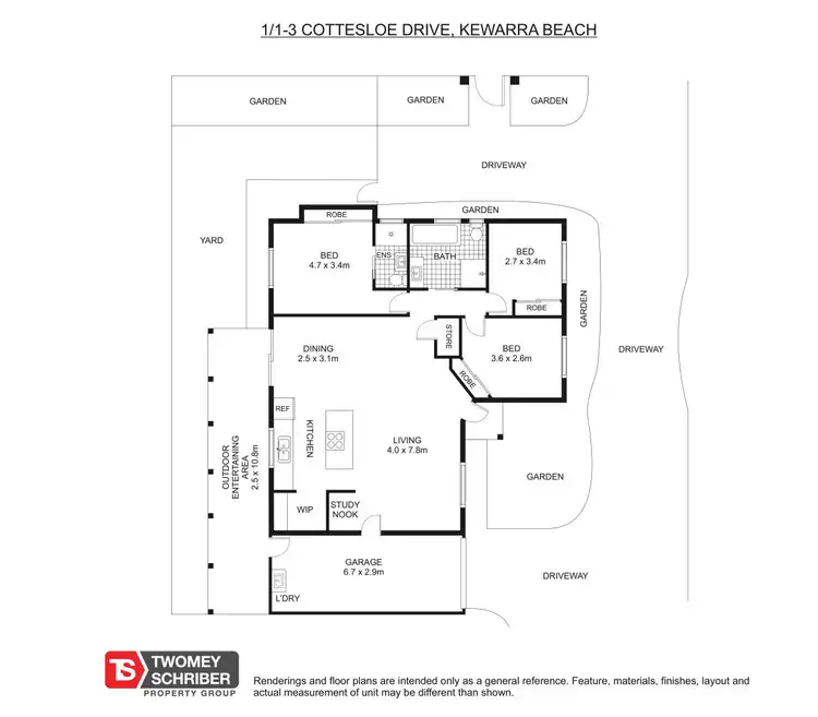 Floorplan of Homely house listing, 1/1-3 Cottesloe Drive, Kewarra Beach QLD 4879