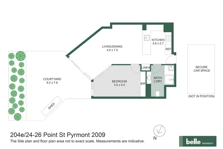 Floorplan of Homely apartment listing, 204E/26 Point Street, Pyrmont NSW 2009