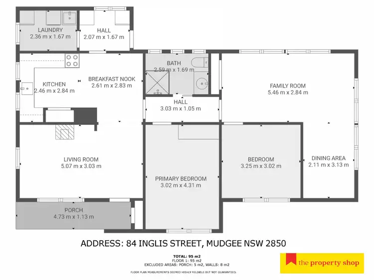 Floorplan of Homely house listing, 84 Inglis Street, Mudgee NSW 2850