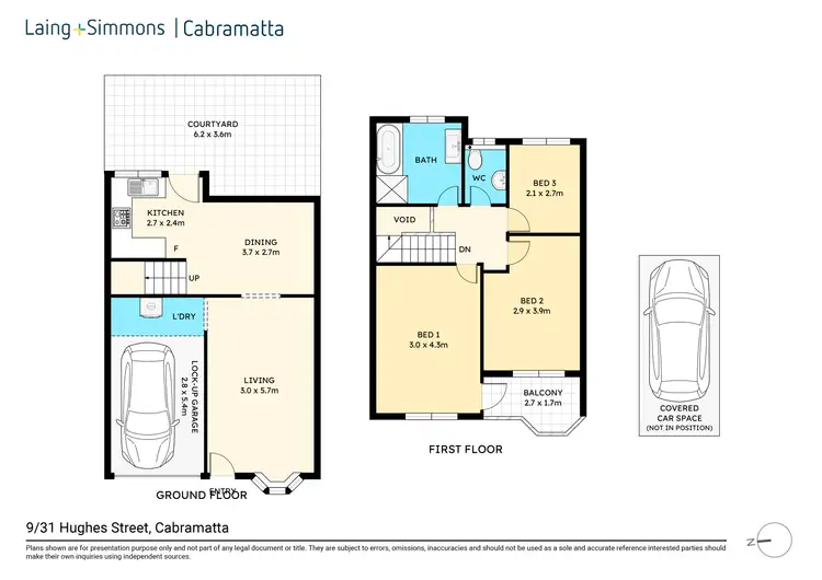 Floorplan of Homely townhouse listing, 9/31 Hughes Street, Cabramatta NSW 2166