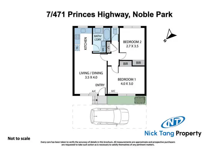 Floorplan of Homely unit listing, 7/471 Princes Highway, Noble Park VIC 3174