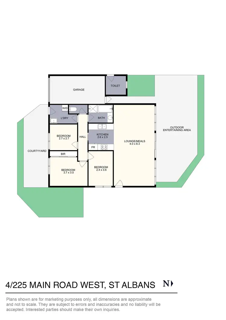 Floorplan of Homely unit listing, 4/225 Main Road West, St Albans VIC 3021