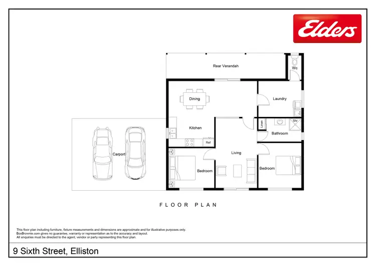 Floorplan of Homely house listing, 9 Sixth Street, Elliston SA 5670