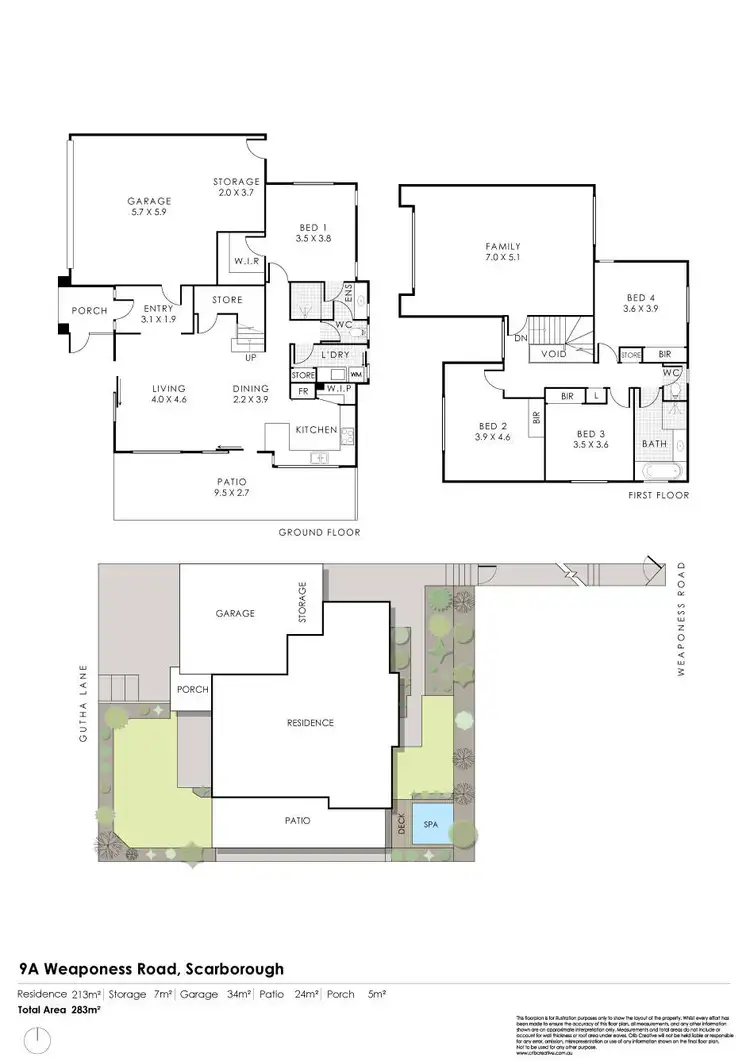 Floorplan of Homely house listing, 9A Weaponess Road, Scarborough WA 6019