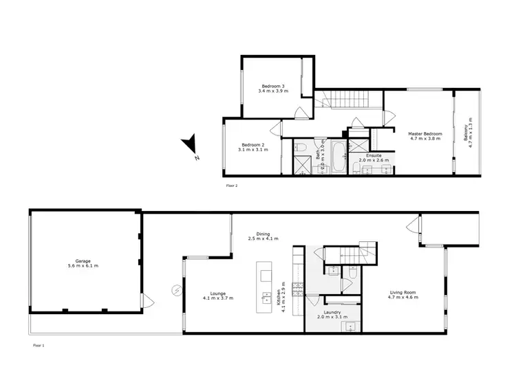 Floorplan of Homely townhouse listing, 14 Nest Place, Point Cook VIC 3030