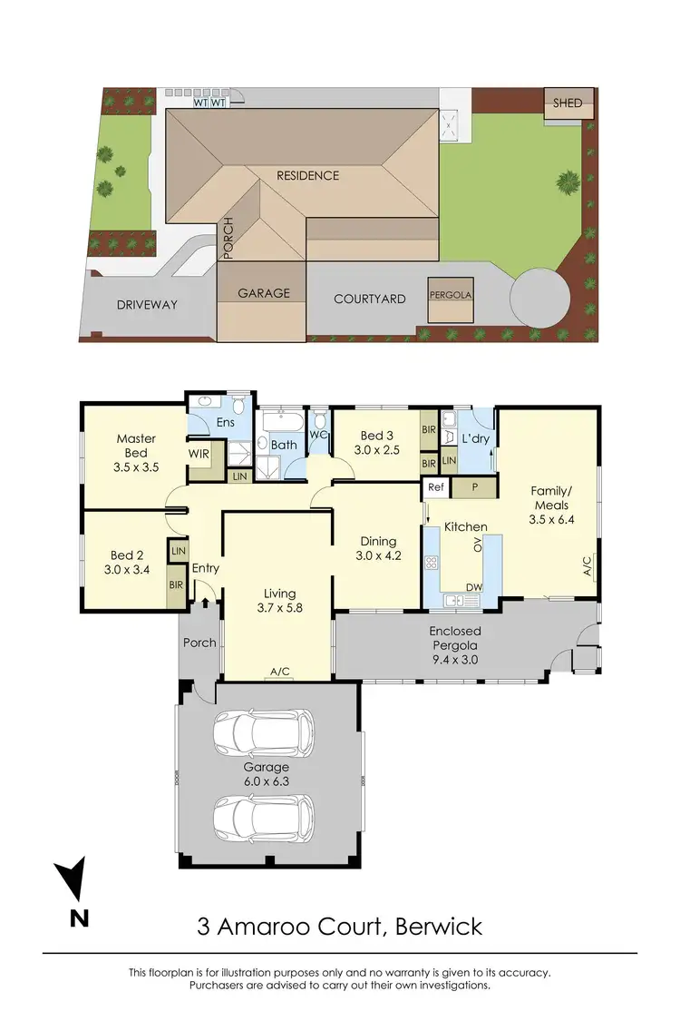 Floorplan of Homely house listing, 3 Amaroo Court, Berwick VIC 3806