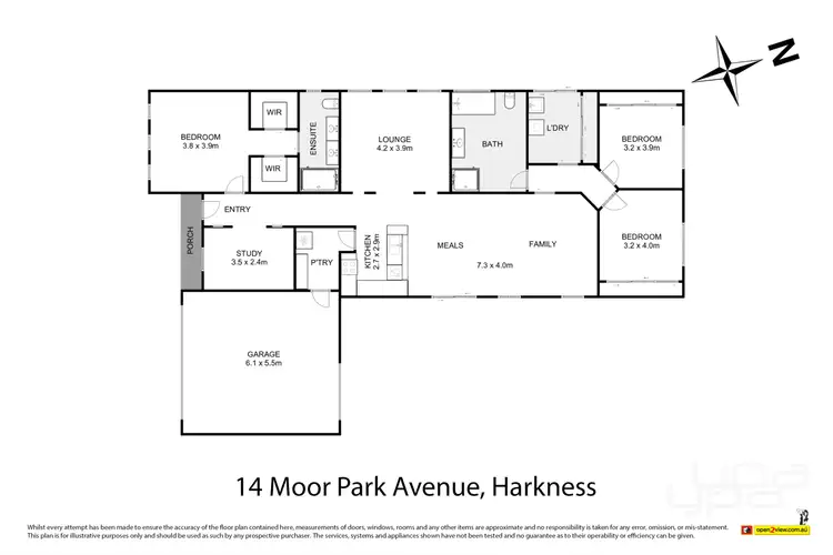 Floorplan of Homely house listing, 14 Moor Park Avenue, Harkness VIC 3337