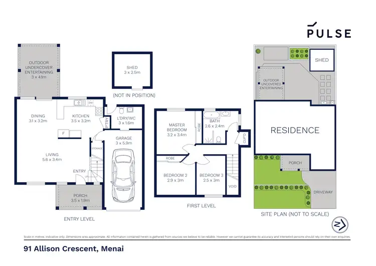 Floorplan of Homely townhouse listing, 91 Allison Crescent, Menai NSW 2234
