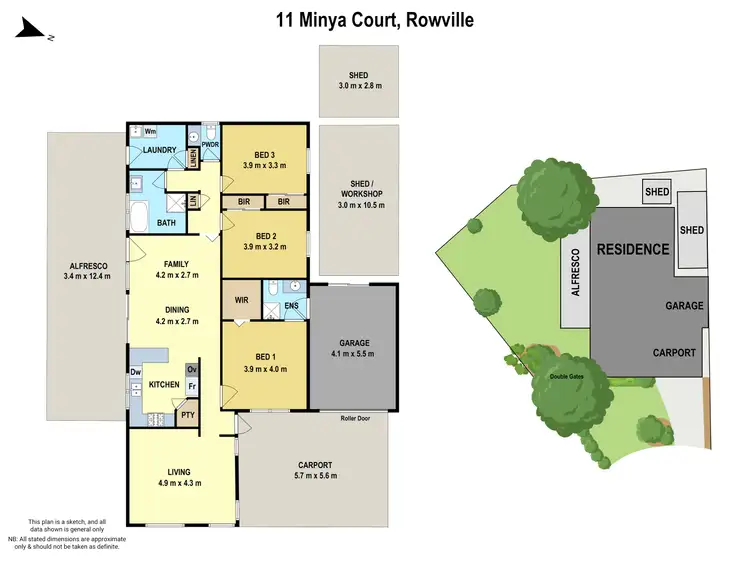 Floorplan of Homely house listing, 11 Minya Court, Rowville VIC 3178
