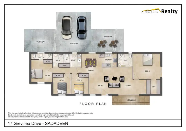 Floorplan of Homely house listing, 17 Grevillea Drive, Sadadeen NT 870