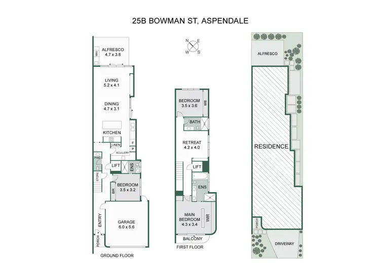 Floorplan of Homely townhouse listing, 25B Bowman Street, Aspendale VIC 3195