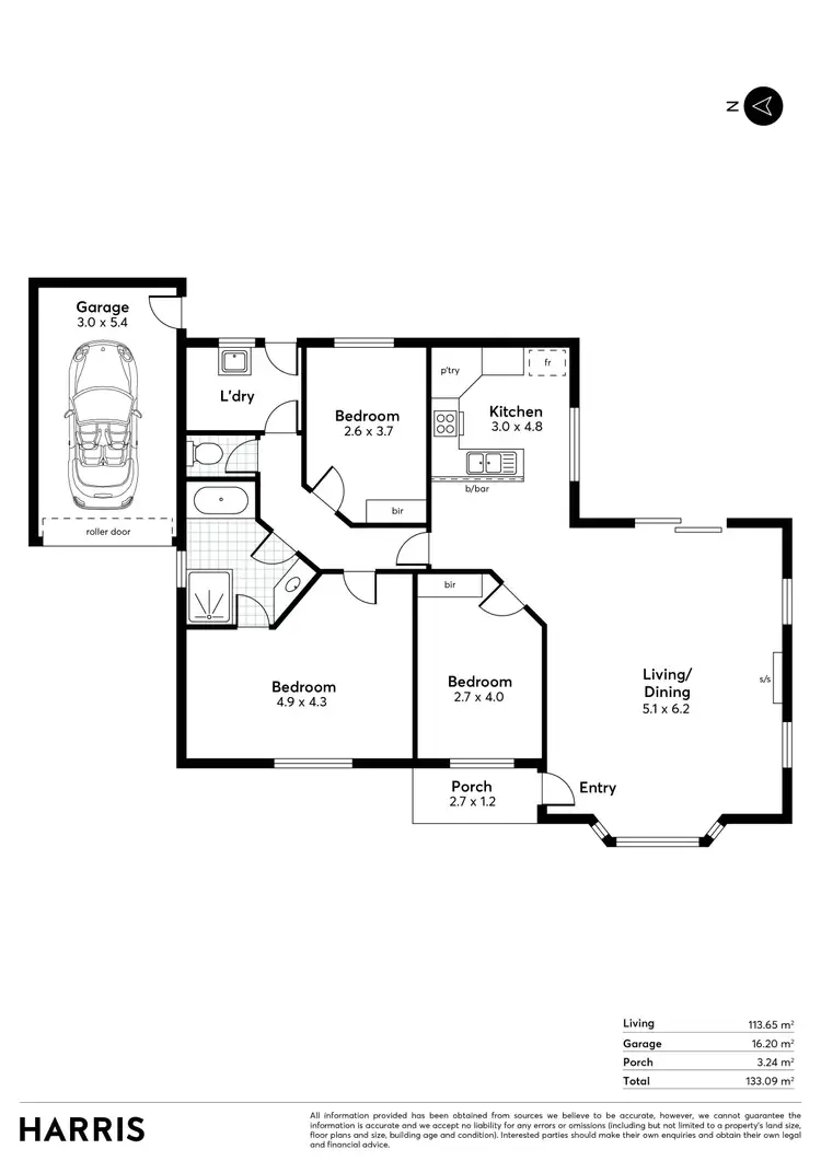 Floorplan of Homely unit listing, 1/228 Diagonal Road, Warradale SA 5046