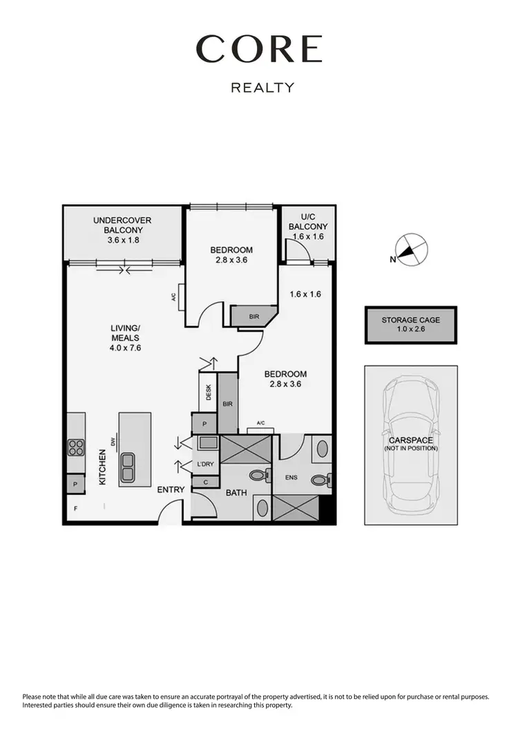 Floorplan of Homely apartment listing, 804/111 Canning Street, North Melbourne VIC 3051