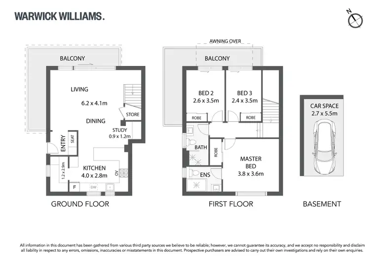 Floorplan of Homely townhouse listing, 1/119 St Georges Crescent, Drummoyne NSW 2047