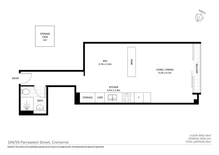 Floorplan of Homely apartment listing, 104/59 Parraween Street, Cremorne NSW 2090