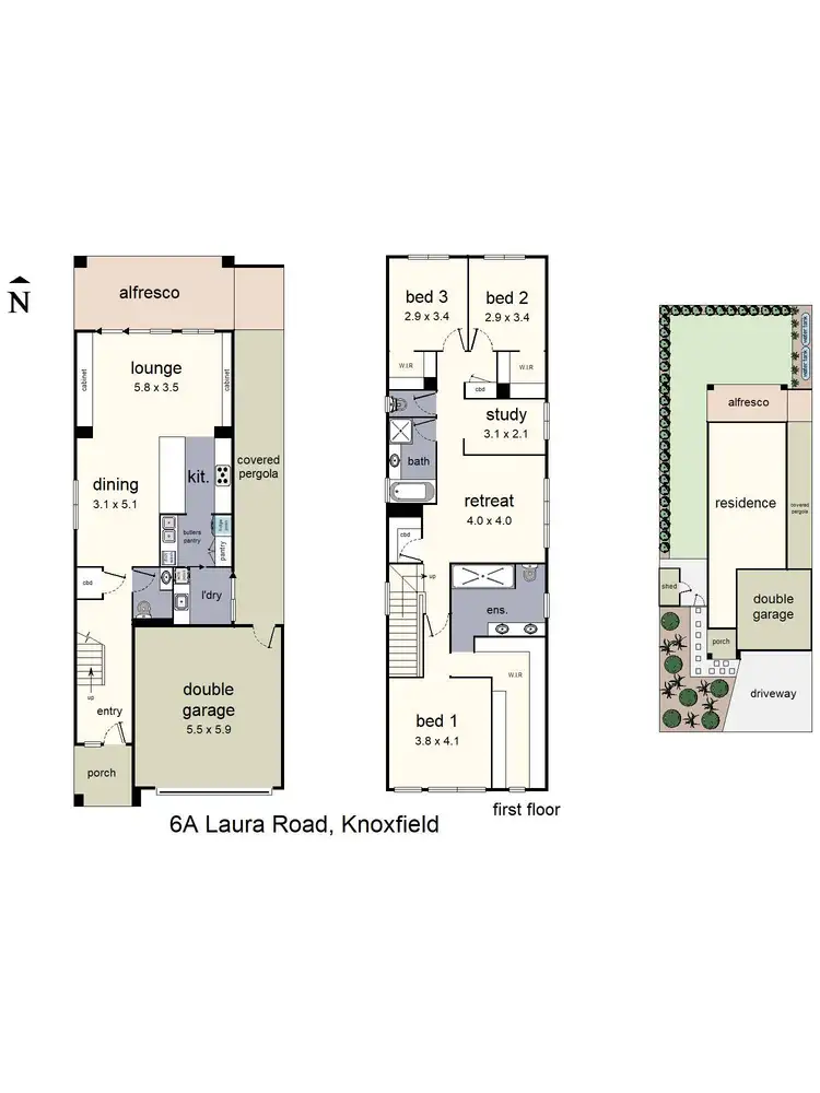 Floorplan of Homely house listing, 6a Laura Road, Knoxfield VIC 3180