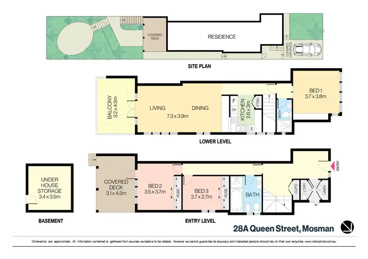 Floorplan of Homely semi-detached listing, 28a Queen Street, Mosman NSW 2088