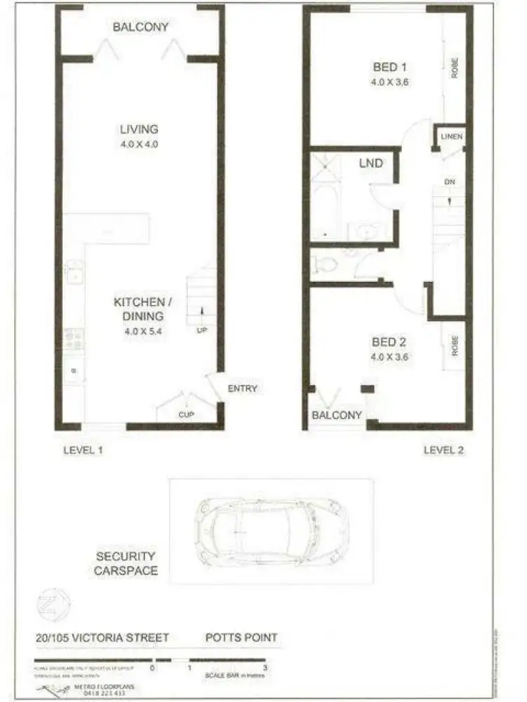 Floorplan of Homely apartment listing, 20/105 Victoria Street, Potts Point NSW 2011
