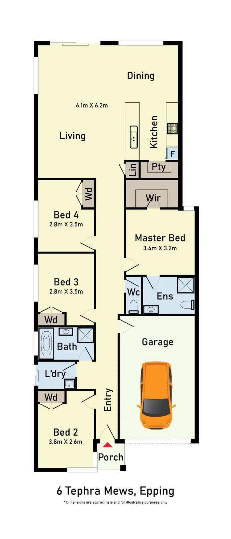 Floorplan of Homely house listing, 6 Tephra Mews, Epping VIC 3076