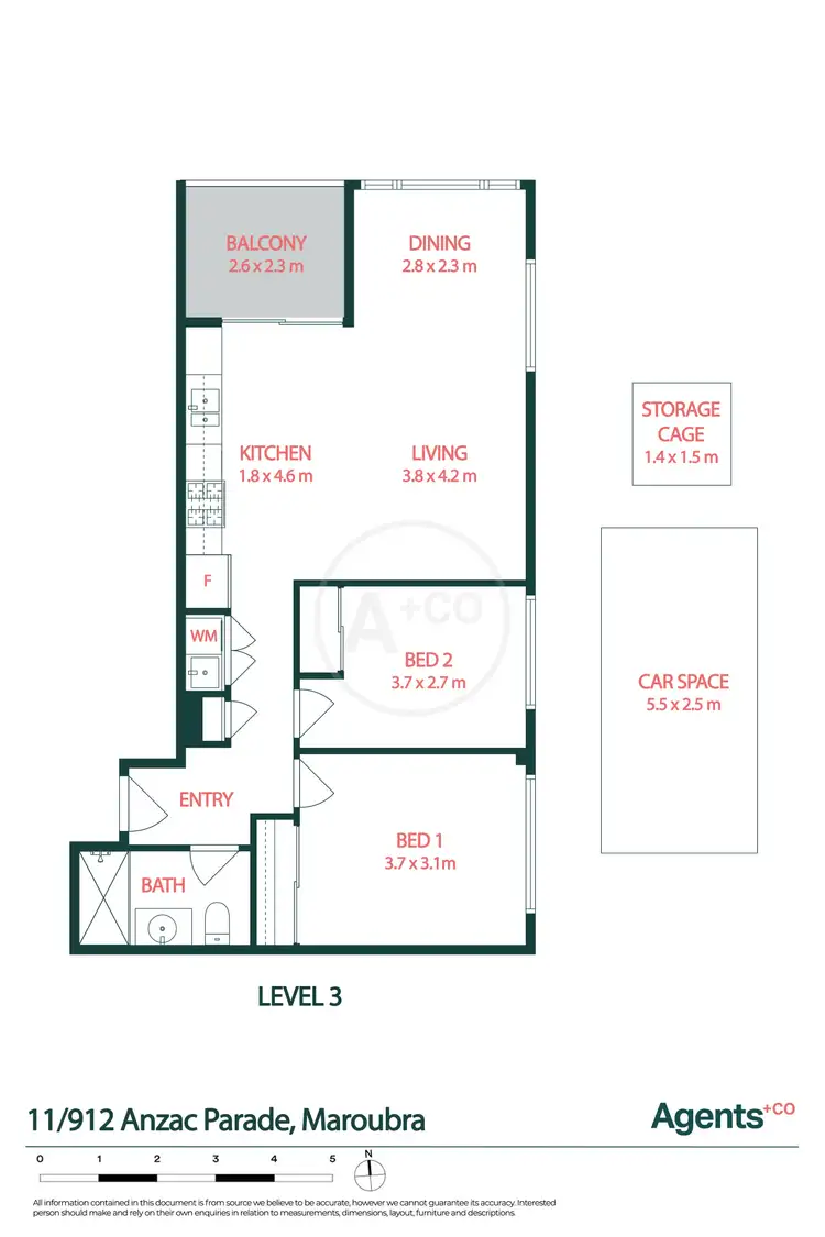 Floorplan of Homely apartment listing, 11/912 Anzac Parade, Maroubra NSW 2035