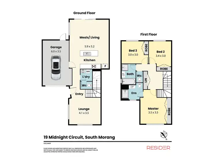 Floorplan of Homely townhouse listing, 19 Midnight Circuit, South Morang VIC 3752