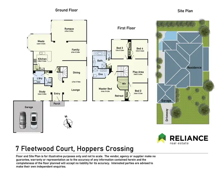 Floorplan of Homely house listing, 7 Fleetwood Court, Hoppers Crossing VIC 3029