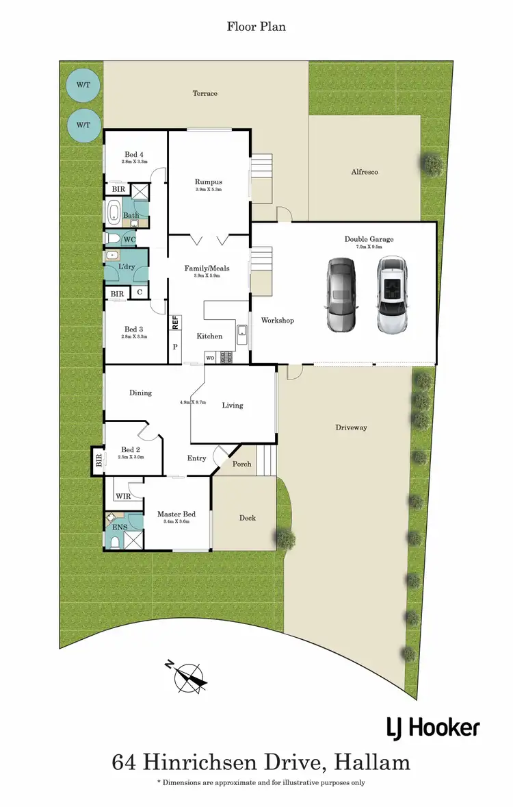 Floorplan of Homely house listing, 64 Hinrichsen Drive, Hallam VIC 3803