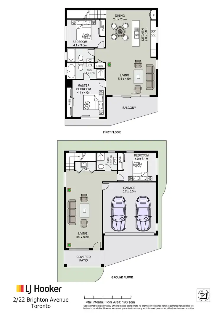 Floorplan of Homely townhouse listing, 2/22 Brighton Avenue, Toronto NSW 2283