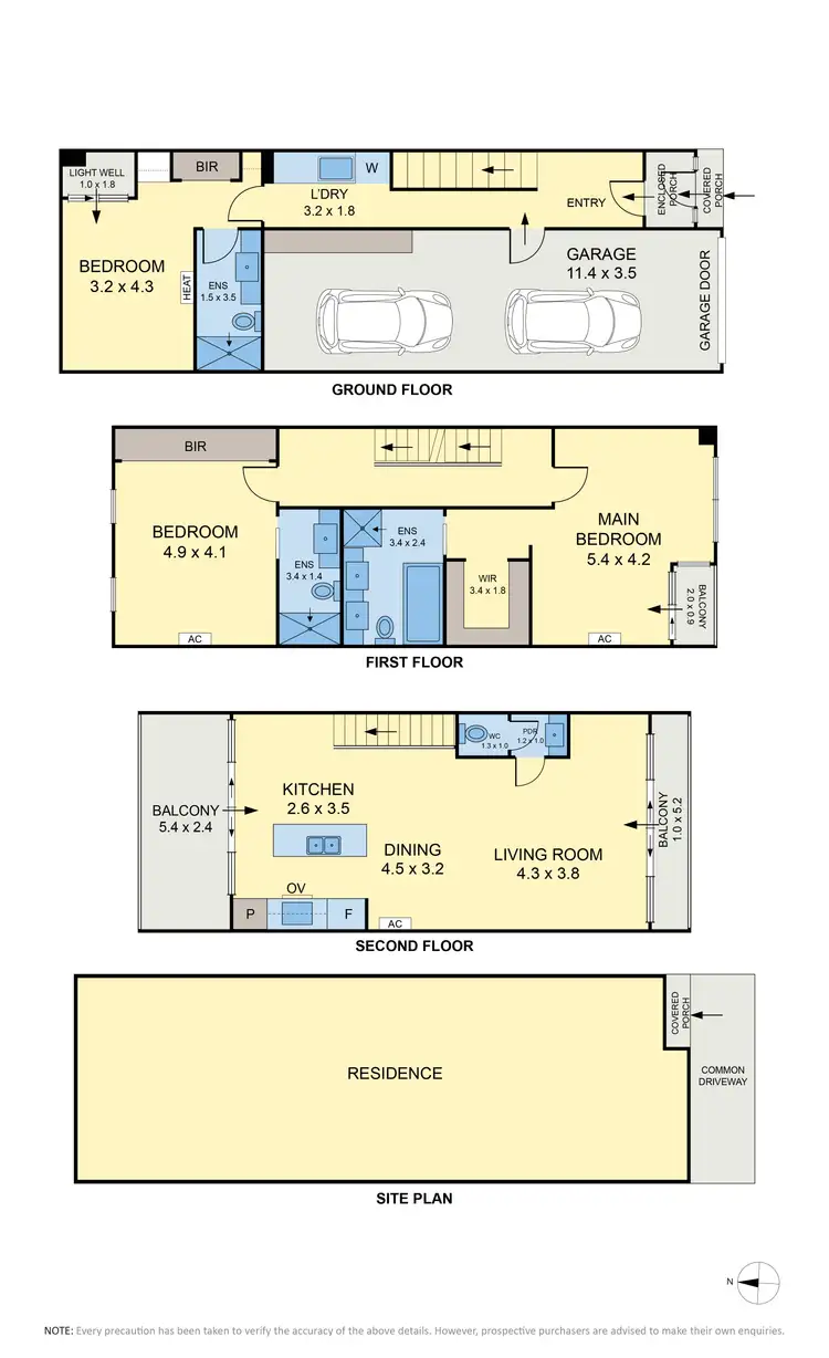 Floorplan of Homely townhouse listing, 4/3 Sturt Street, Essendon VIC 3040