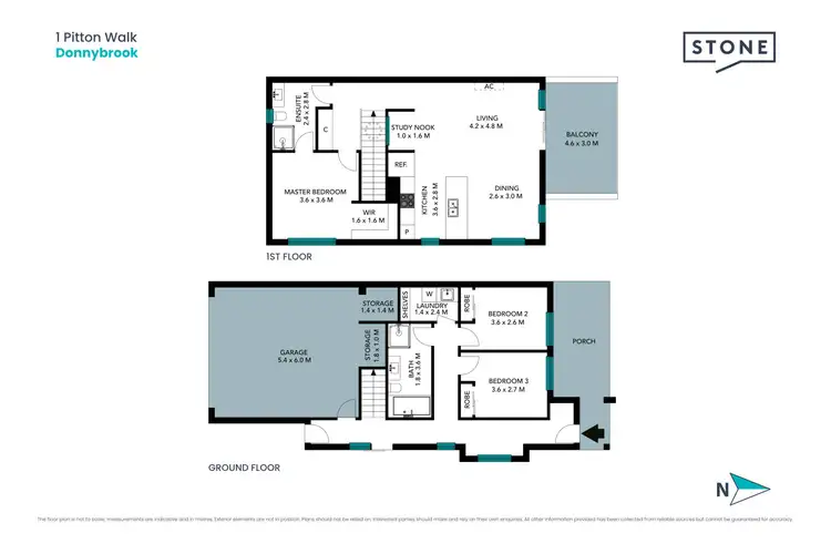 Floorplan of Homely townhouse listing, 1 Pitton Walk, Donnybrook VIC 3064