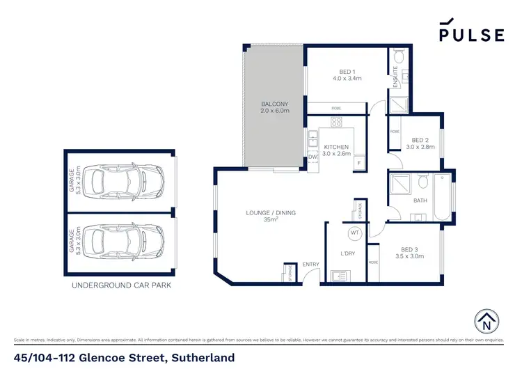 Floorplan of Homely apartment listing, 45/104-112 Glencoe Street, Sutherland NSW 2232