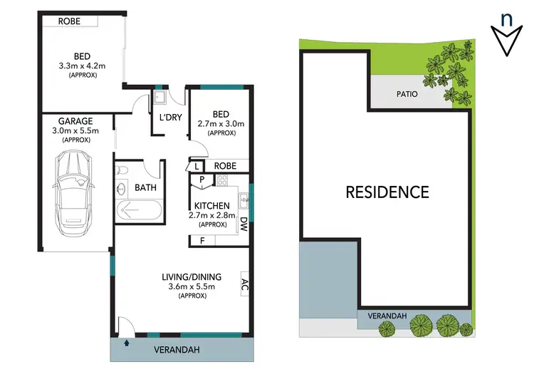 Floorplan of Homely villa listing, 2/8A Edward Street, Charlestown NSW 2290