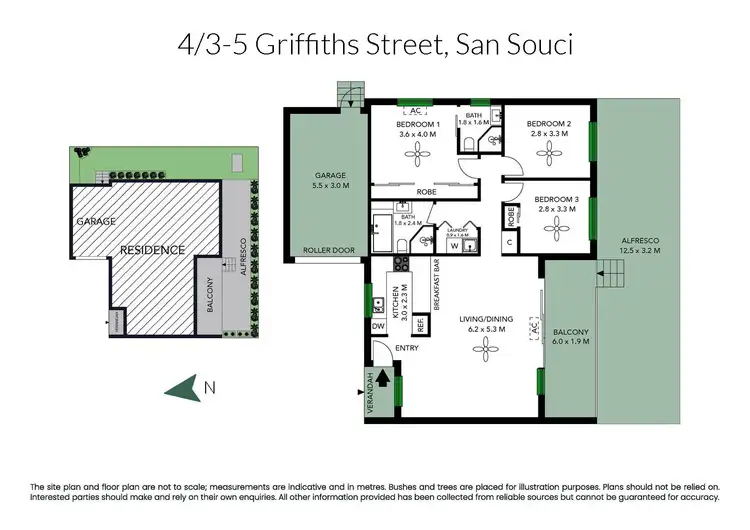 Floorplan of Homely villa listing, 4/3-5 Griffiths Street, Sans Souci NSW 2219