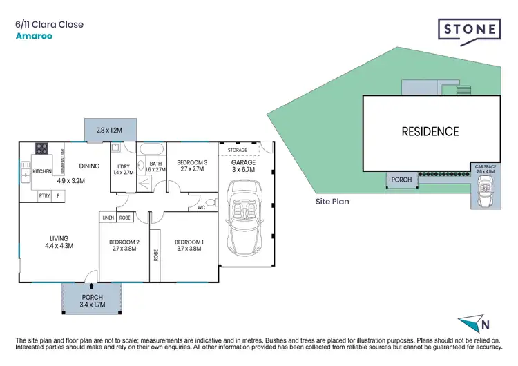 Floorplan of Homely townhouse listing, 6/11 Clara Close, Amaroo ACT 2914