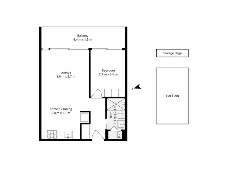 Floorplan of Homely apartment listing, 115/2 Hotham Street, Collingwood VIC 3066