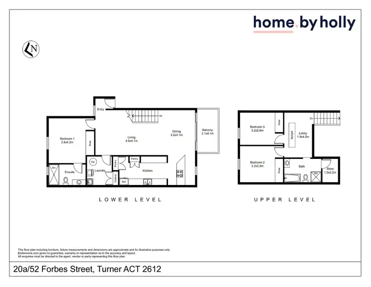 Floorplan of Homely unit listing, 20a/52 Forbes Street, Turner ACT 2612