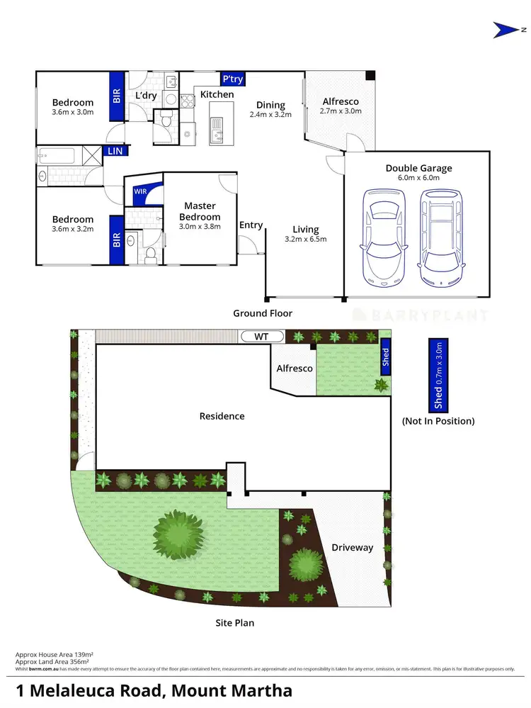 Floorplan of Homely house listing, 1 Melaleuca Road, Mount Martha VIC 3934