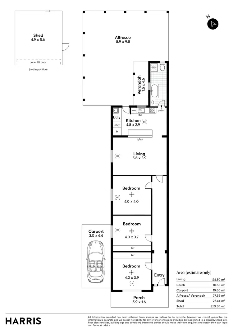 Floorplan of Homely house listing, 46 Belmore Terrace, Woodville Park SA 5011