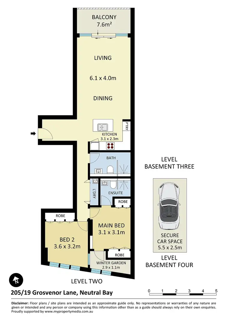 Floorplan of Homely apartment listing, 205/19 Grosvenor Lane, Neutral Bay NSW 2089