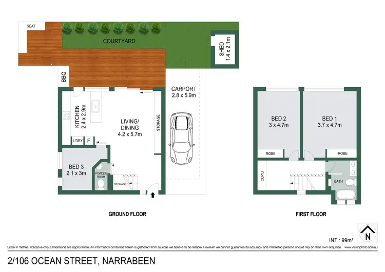 Floorplan of Homely unit listing, 2/106 Ocean Street, Narrabeen NSW 2101