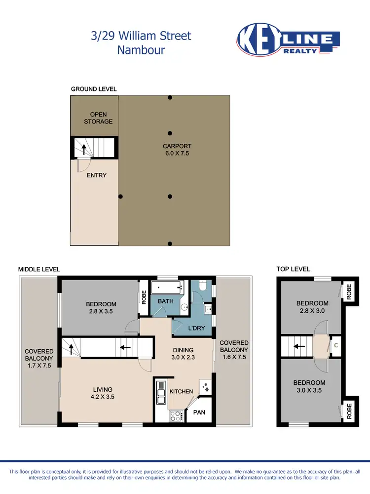Floorplan of Homely townhouse listing, 3/29 William Street, Nambour QLD 4560