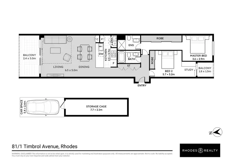 Floorplan of Homely apartment listing, 81/1 Timbrol Avenue, Rhodes NSW 2138