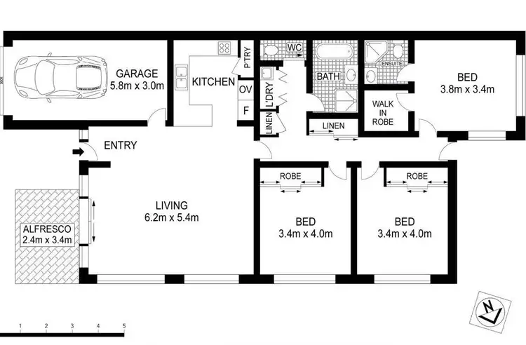 Floorplan of Homely unit listing, 1/83 Ramsay Street, Centenary Heights QLD 4350