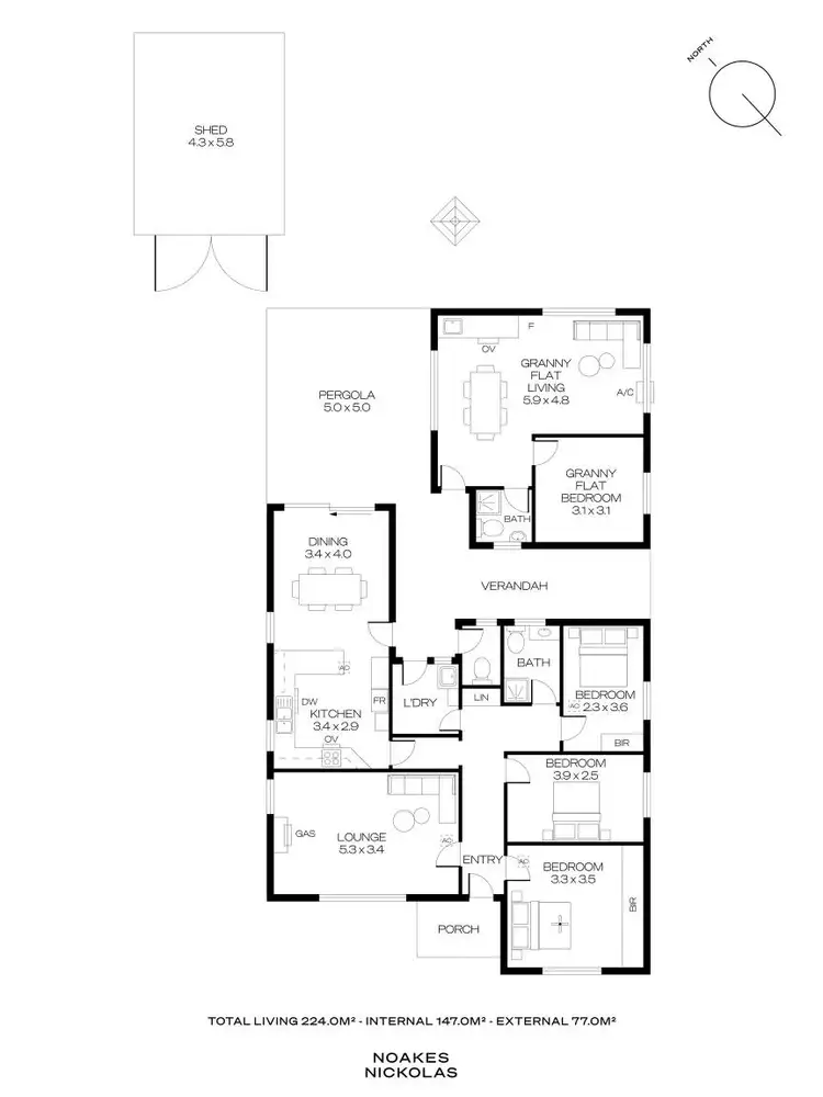 Floorplan of Homely house listing, 15 Swinburne Avenue, Plympton Park SA 5038