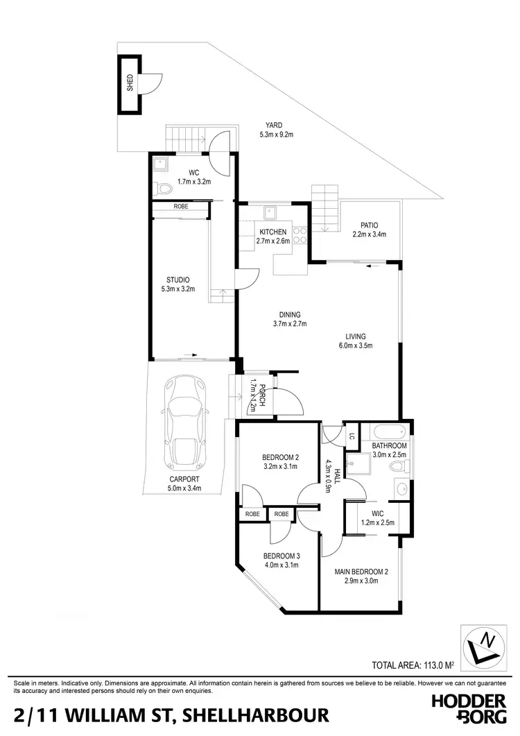 Floorplan of Homely villa listing, 2/11 William Street, Shellharbour NSW 2529